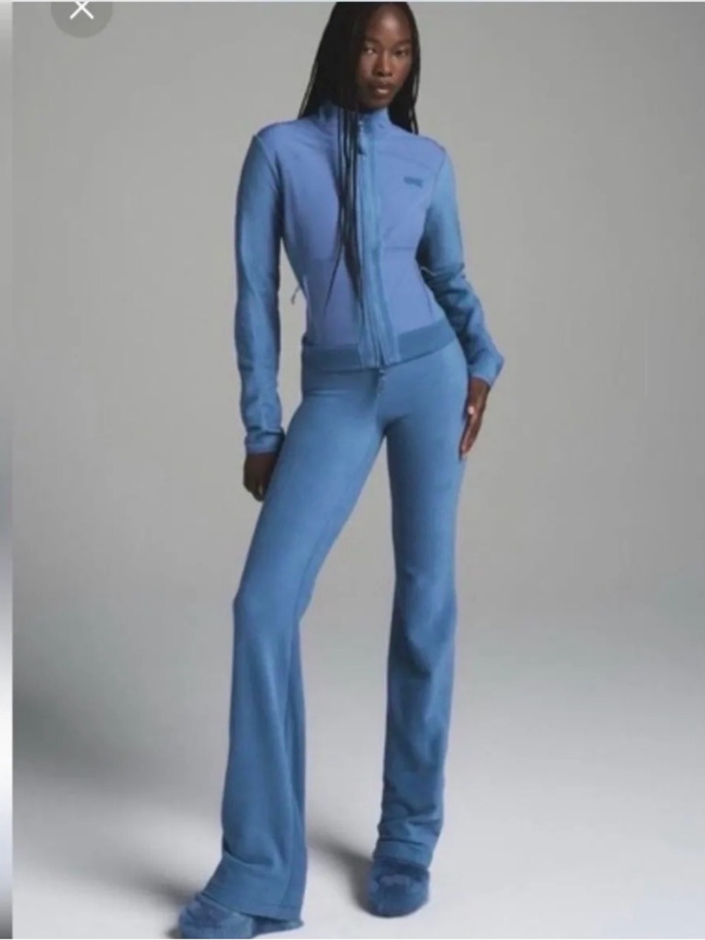 SKIMS Blue Fleece Lounge PANTs